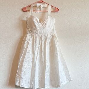 Ruby Rox White Halter Fit & Flare Dress – Summer Elegance (Size 13)